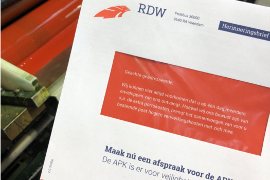 RDW APK Herinneringsbrief